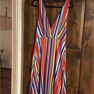 Lulu's Multicolor Striped Maxi Dress